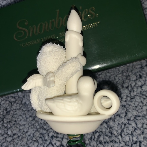 Snowbabies “CANDLE LIGHT…..SEASON BRIGHT” Bisque Tree-topper in Box - Picture 8 of 8
